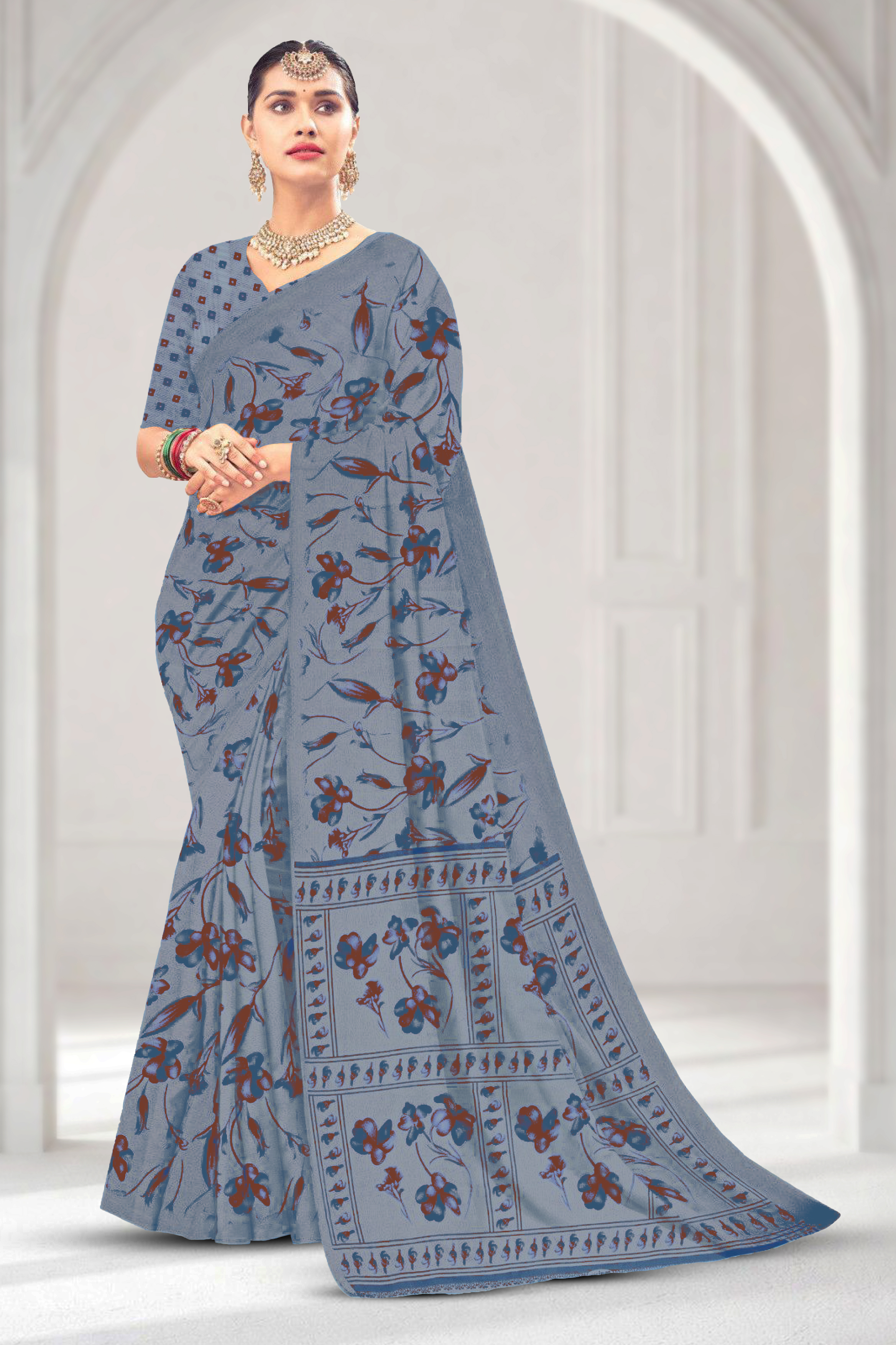 Banarasi Saree Mahogany Maroon Banarasi Saree saree online