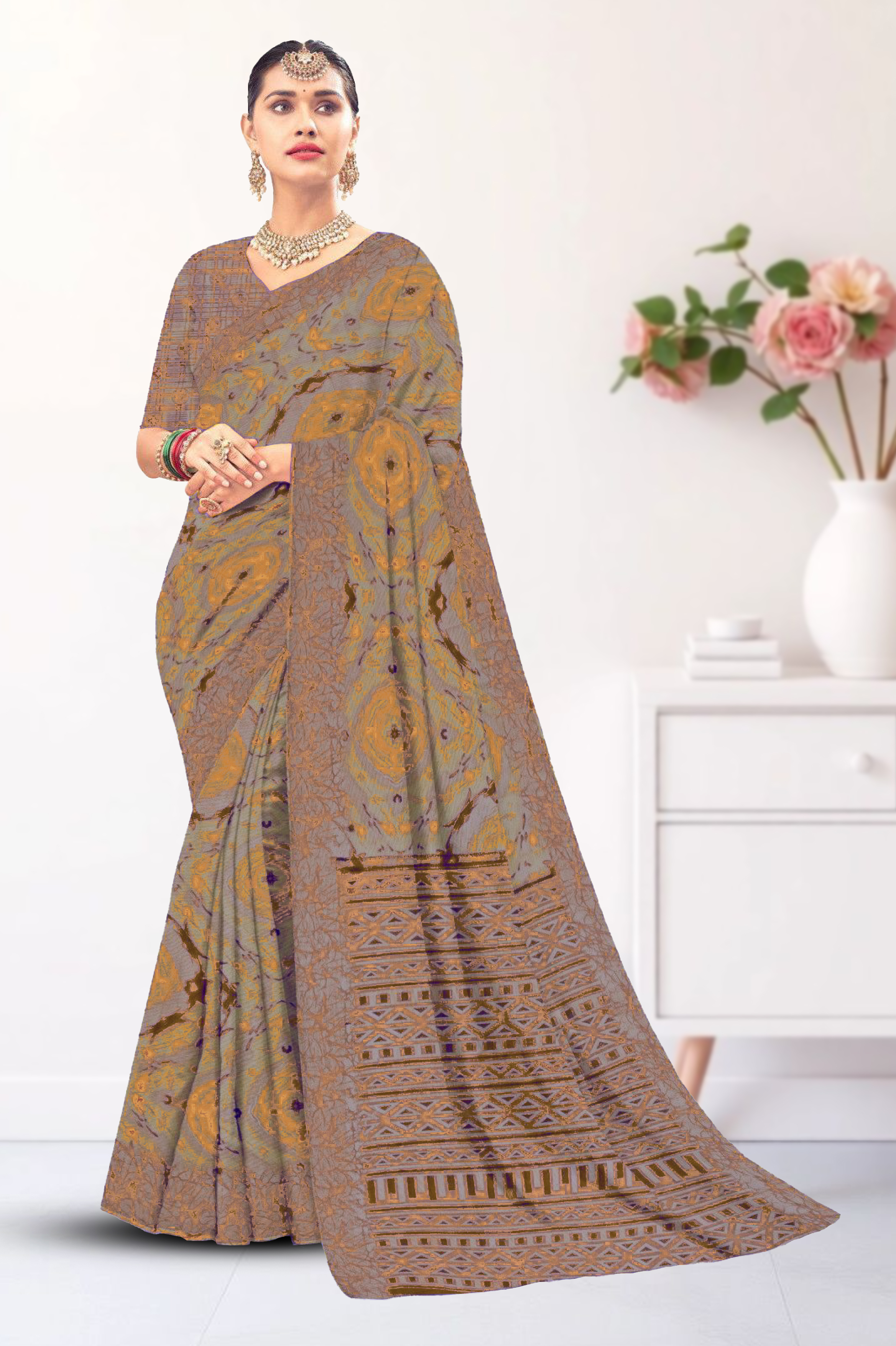 Banarasi Saree Mahogany Maroon Banarasi Saree saree online